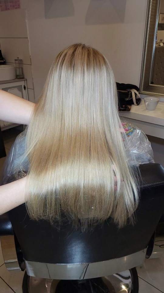 ombre na bardzo krótkich włosach