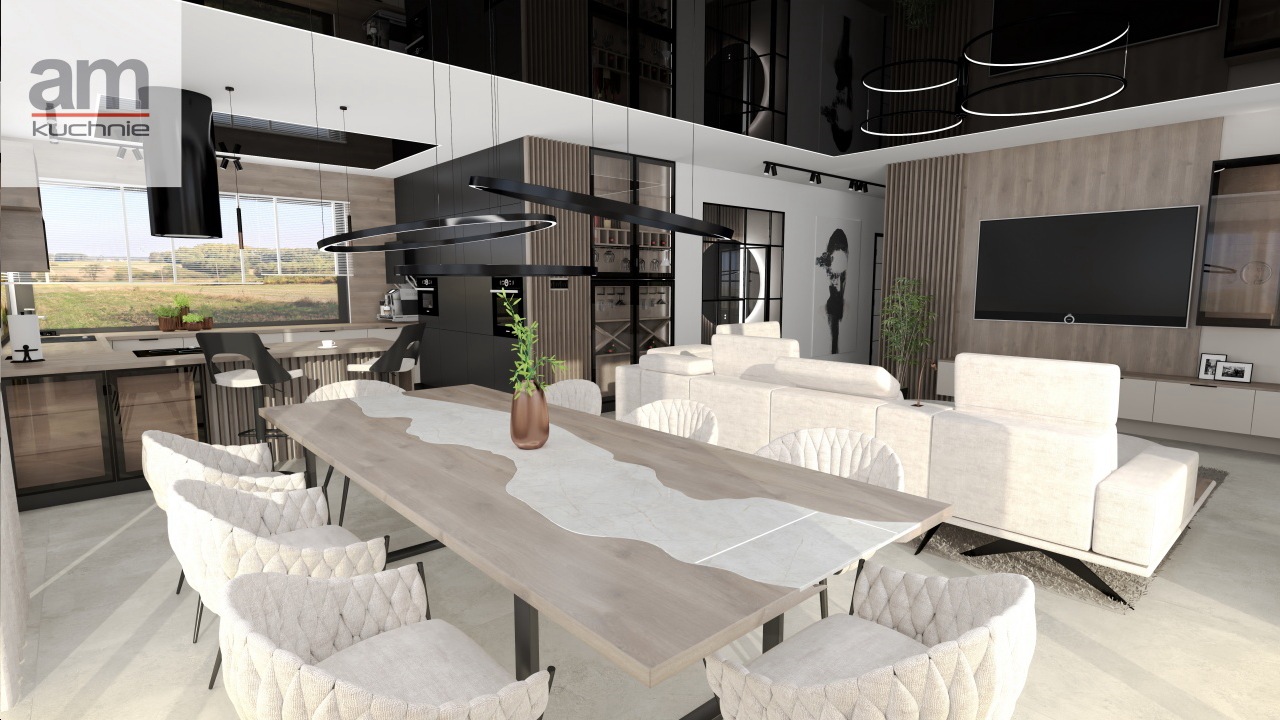 kuchnia, jadalnia, salon