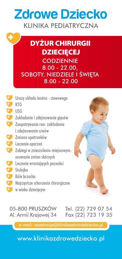 dyżur chirurgii dziecięcej