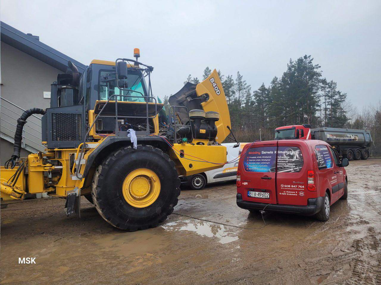 mobilny serwis klimatyzacji w maszynach budowlanych