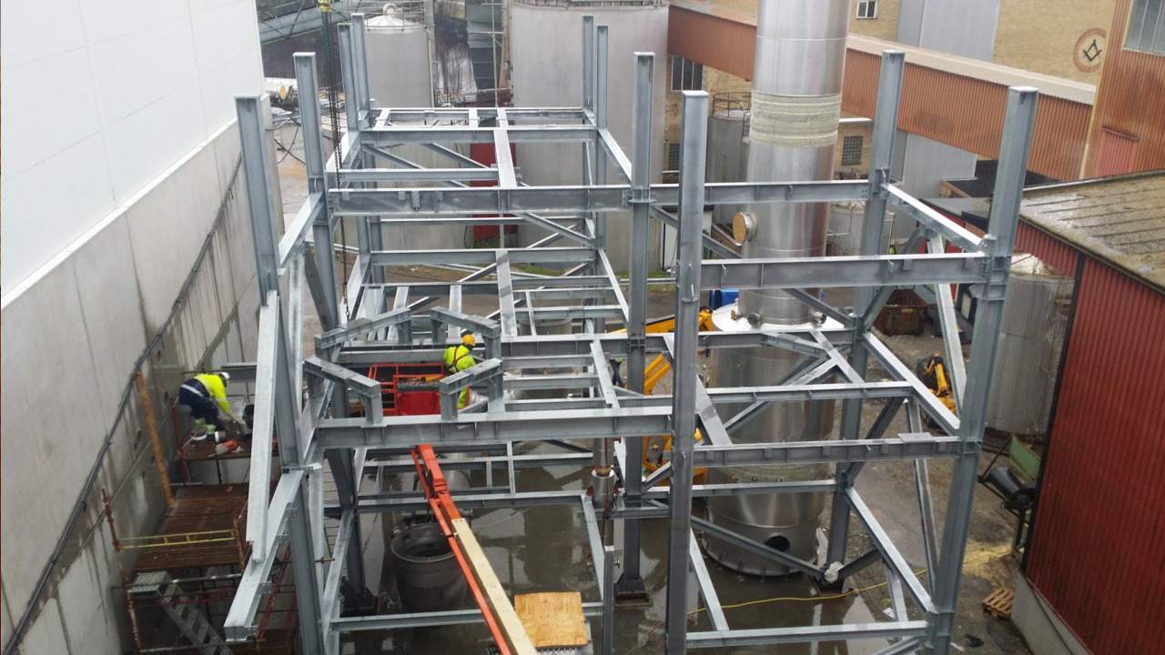 konstrukcja stalowa suszarni dla 'Swedish Exergy'