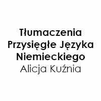 Tłumaczenia Przysięgłe Języka Niemieckiego Alicja Kuźnia - logo