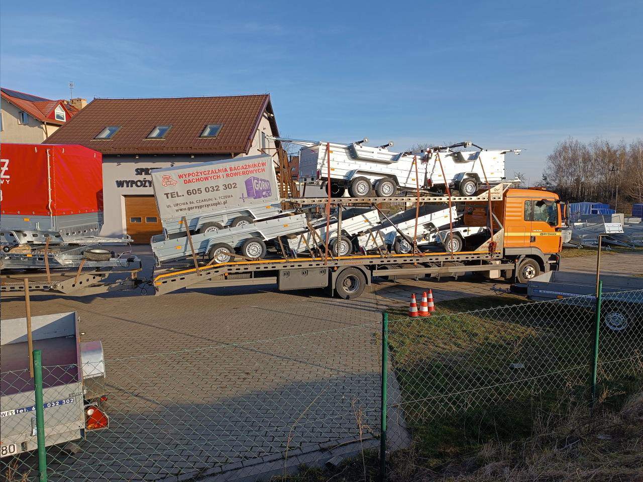 sprzedaż, wypożyczalnia przyczep