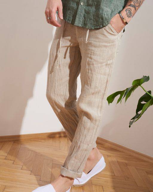 spodnie męskie z lnu