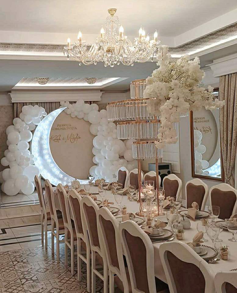 dekoracje sali na komunię