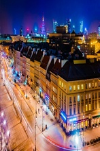 warszawa nocą