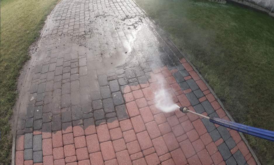 czyszczenie kostki brukowej