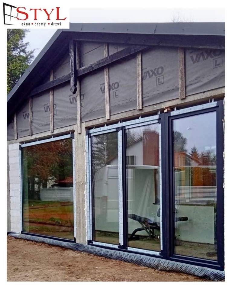duże okna, Styl Okna, Bramy, Drzwi, Żukowo