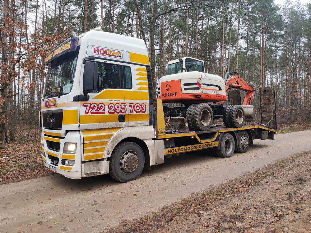transport maszyn budowlanych