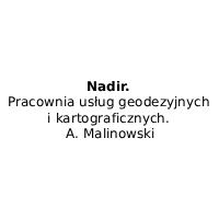 Nadir. Pracownia usług geodezyjnych i kartograficznych. A. Malinowski Nadir. Pracownia usług geodezyjnych i kartograficznych. A. Malinowski - Geodezja