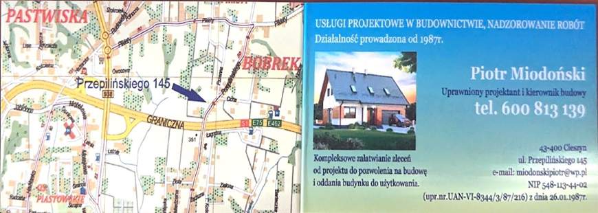 Usługi Projektowe Nadzory-Kosztorysy Piotr Miodoński