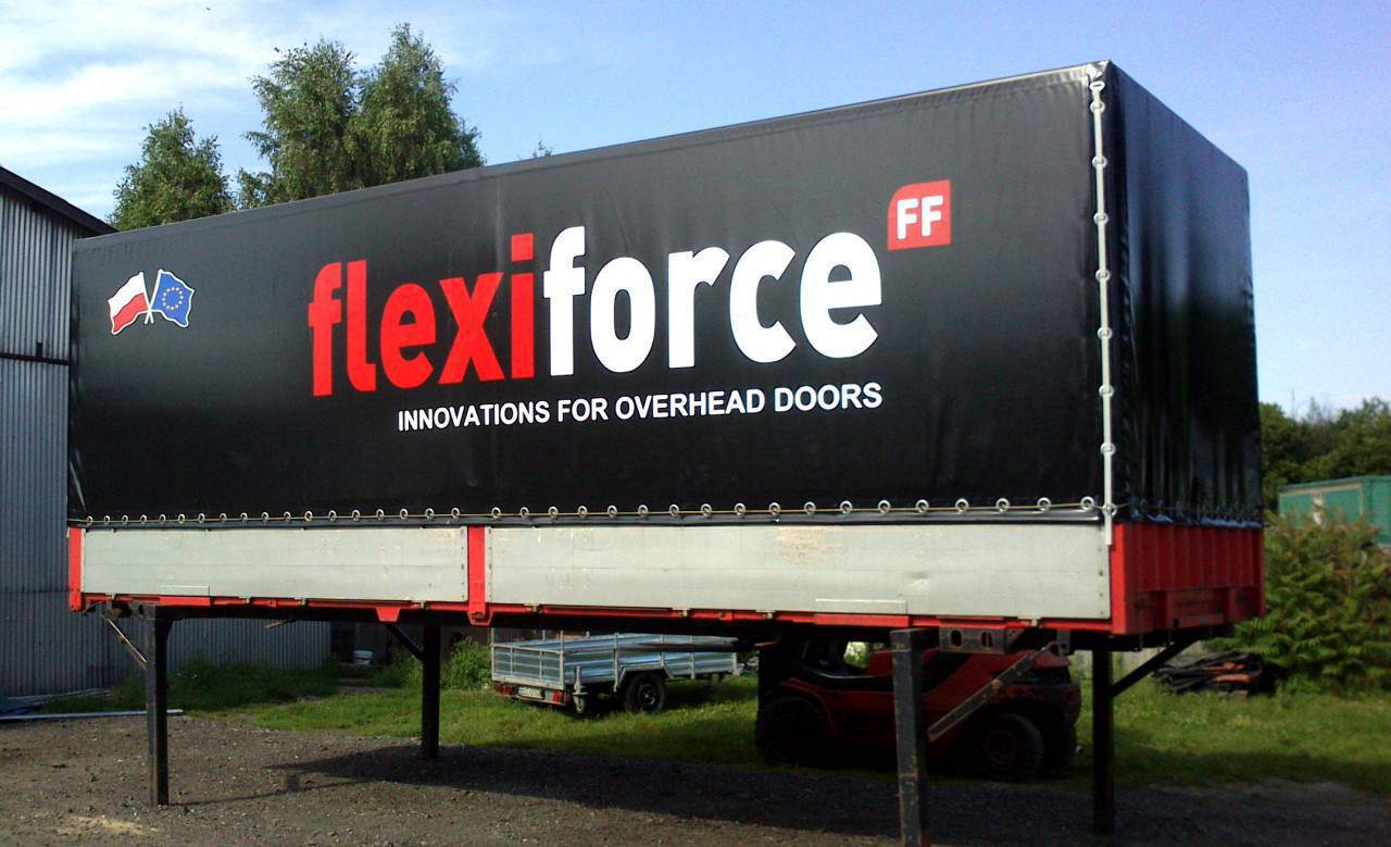 Reklama drukowana na plandece, ciężarowe, dostawcze.