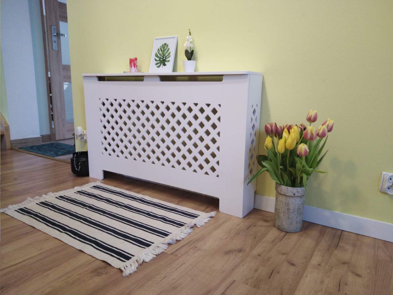 zabudowa grzejnika z MDF