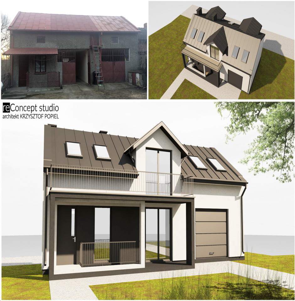 Projekt przebudowy budynku gospodarczego na mieszkalny w Głowaczowie