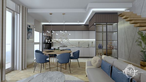 Apartament z antresolą, piękno i elegancja