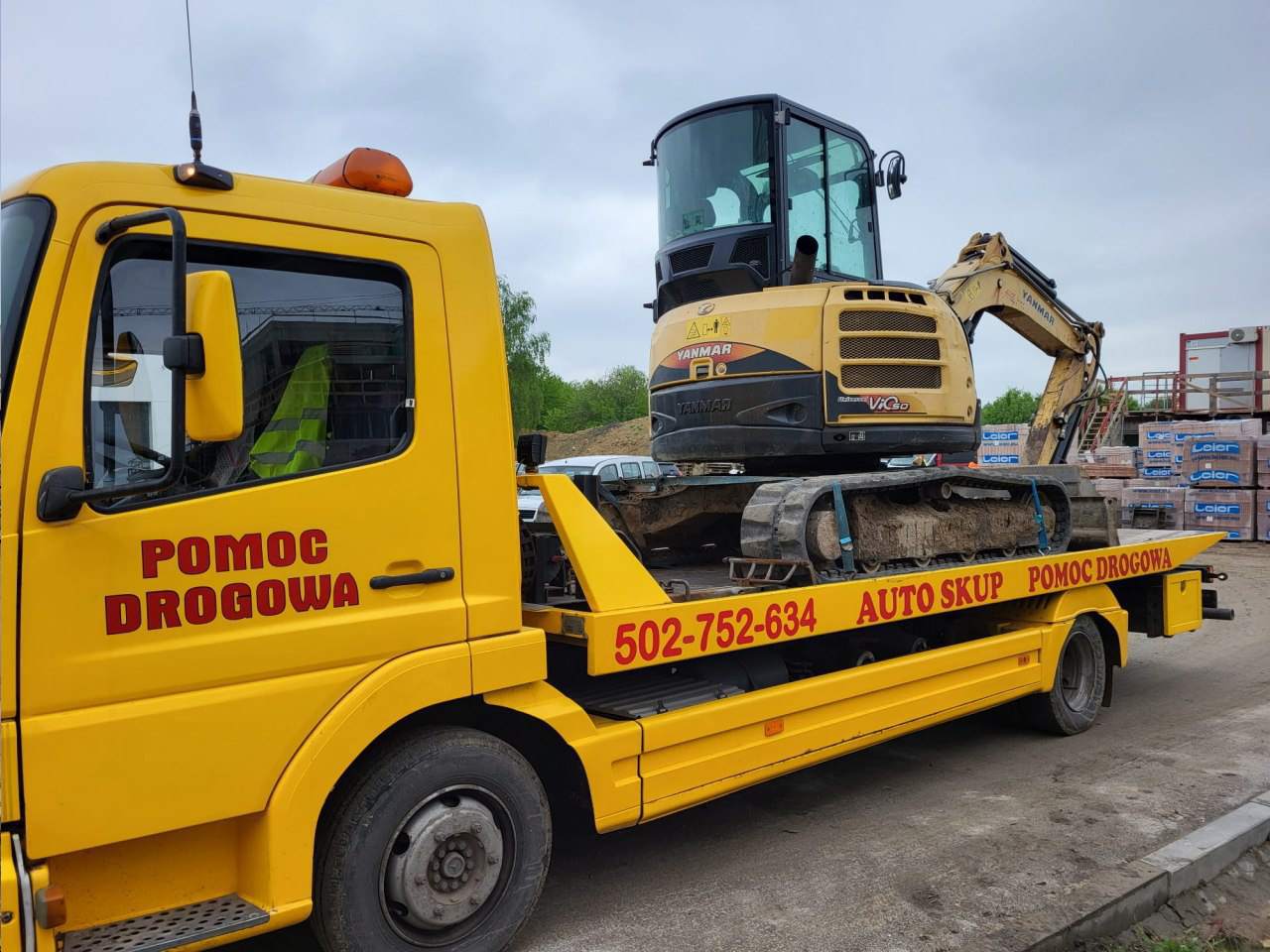 transport koparki gąsienicowej