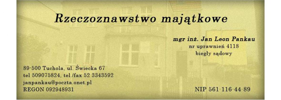 Jan Pankau Rzeczoznawca majątkowy
