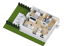 mieszkanie z ogrodem