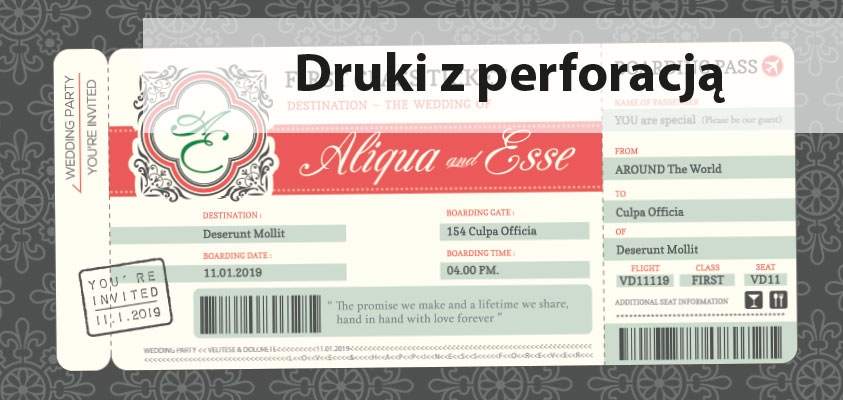 druki z perforacją