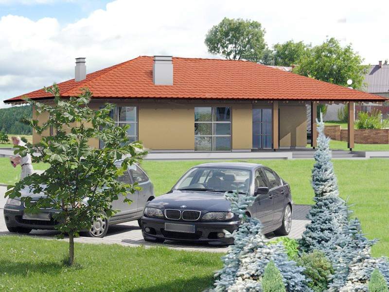 projekty domów parterowych