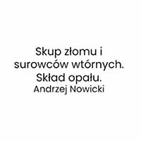 Andrzej Nowicki Skup złomu i surowców wtórnych - Wydobycie i sprzedaż węgla