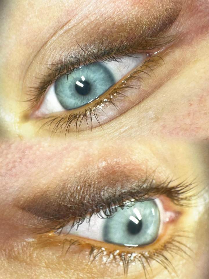 Cieniowane kreseczki permanentne dla jasnych blondynek