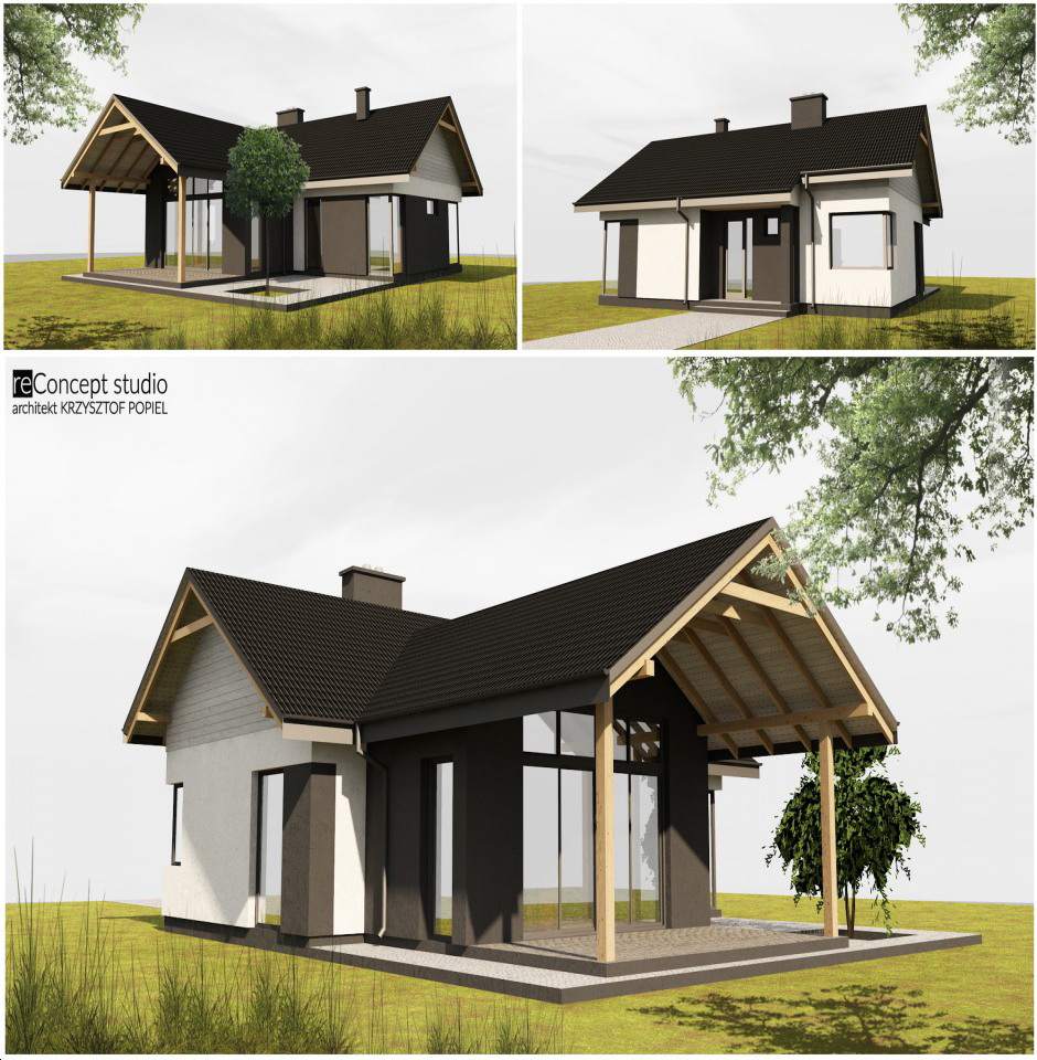 Projekt domu z widokiem na ogród - 100m2