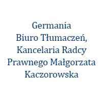 Germania Biuro Tłumaczeń, Kancelaria Radcy Prawnego Małgorzata Kaczorowska - Tłumacze przysięgli