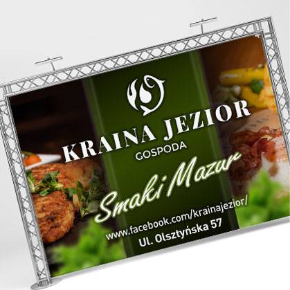 reklamy na rusztowaniu