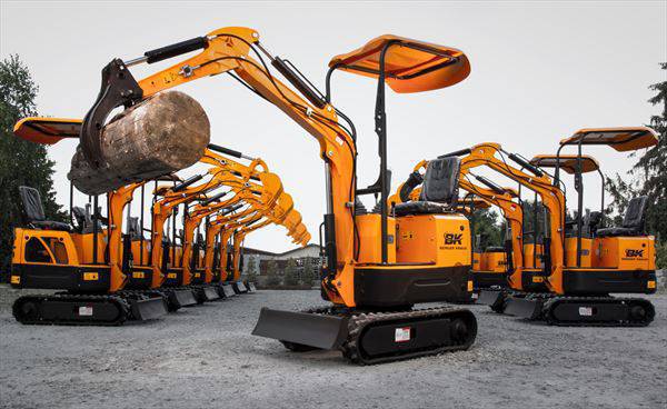 minikoparka z chwytakiem