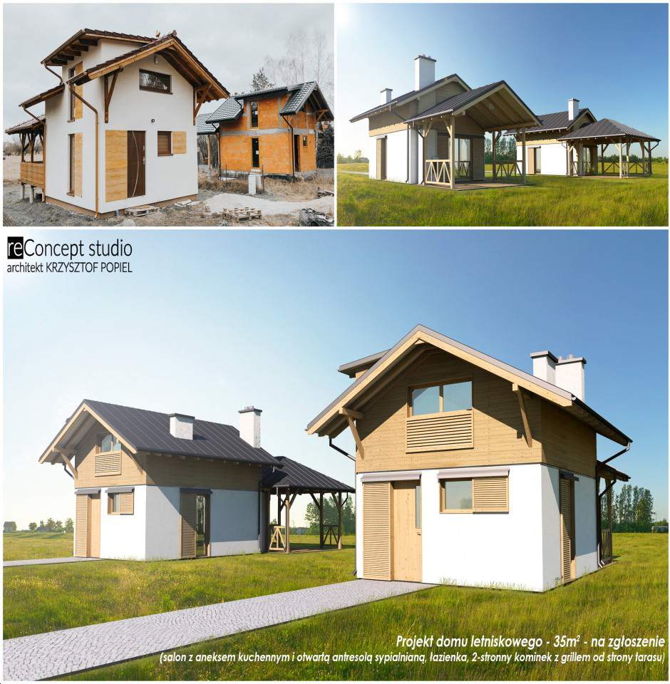 Projekt domu letniskowego - 35m2 - na zgłoszenie