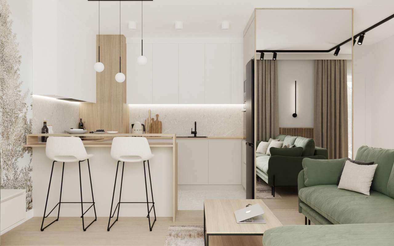 wykończenia salonów z aneksem