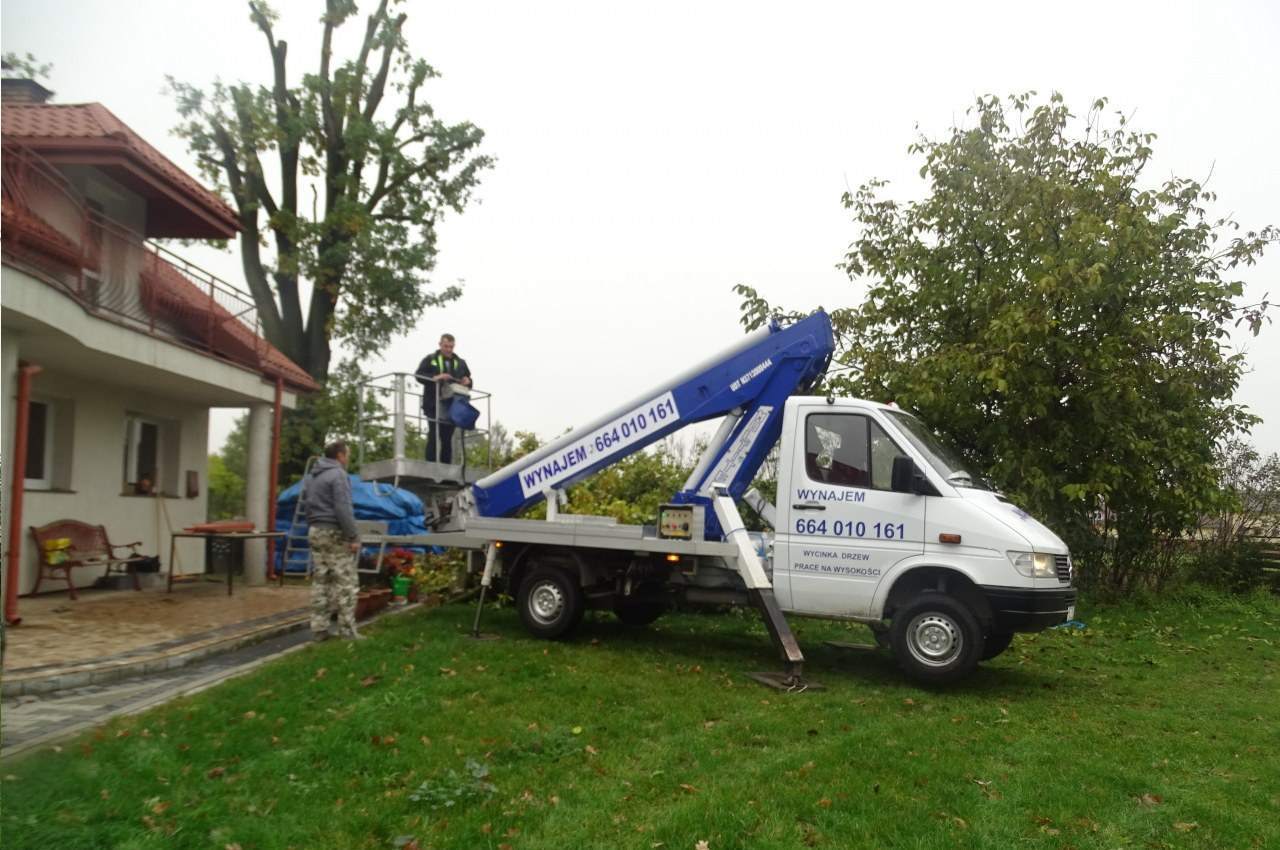 usługi podnośnikiem koszowym