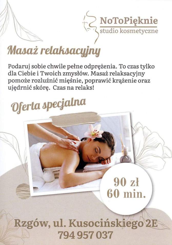 masaż relaksacyjny