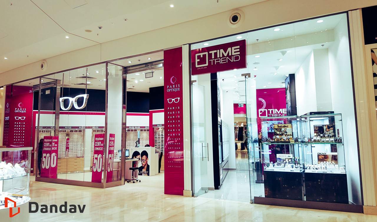 witryna aluminiowo-szklana obudowa inox