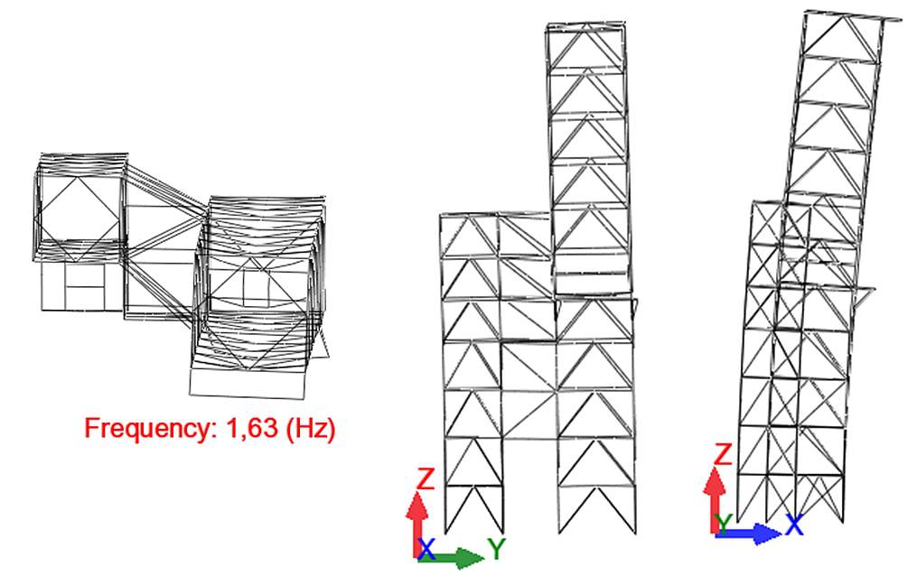 analiza dynamiczna konstrukcji stalowej wieży Cyklonu