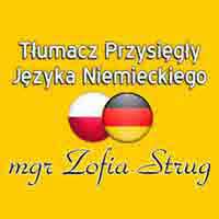 Zofia Strug Tłumacz przysięgły j.niemieckiego - Tłumacze przysięgli