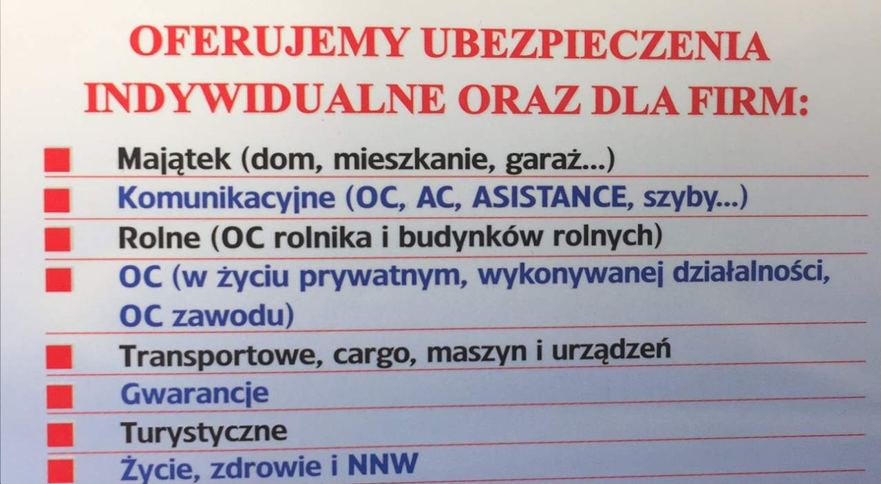 ubezpieczenia indywidualne i dla firm