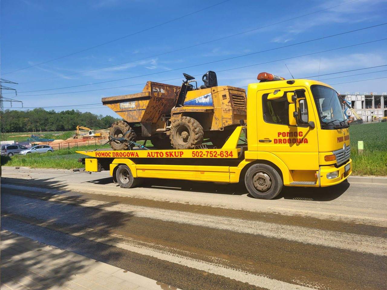 transport maszyn budowlanych