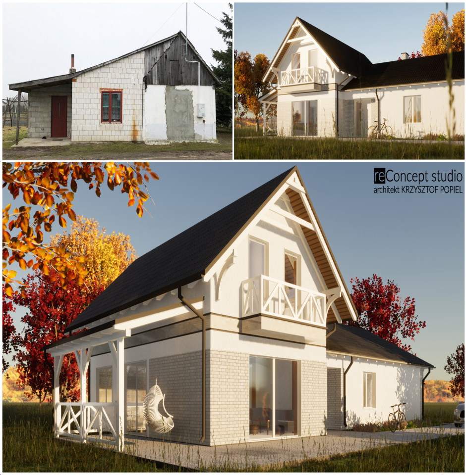 Metamorfoza - projekt przebudowy budynku mieszkalnego w miejscowości Boże