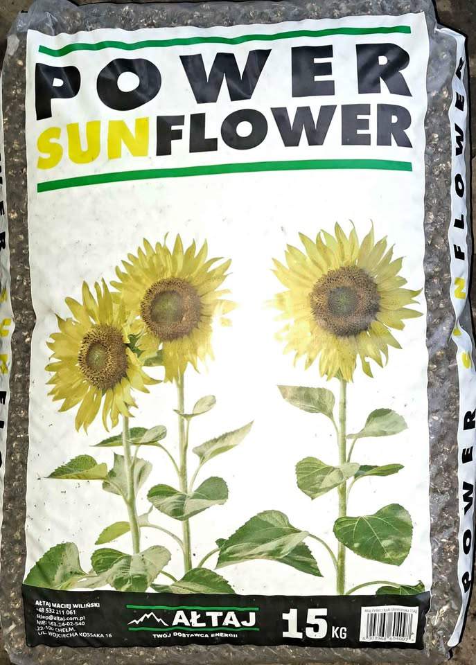 Pellet z łuski słonecznika