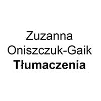 Zuzanna Oniszczuk-Gaik Tłumaczenia - Tłumacze