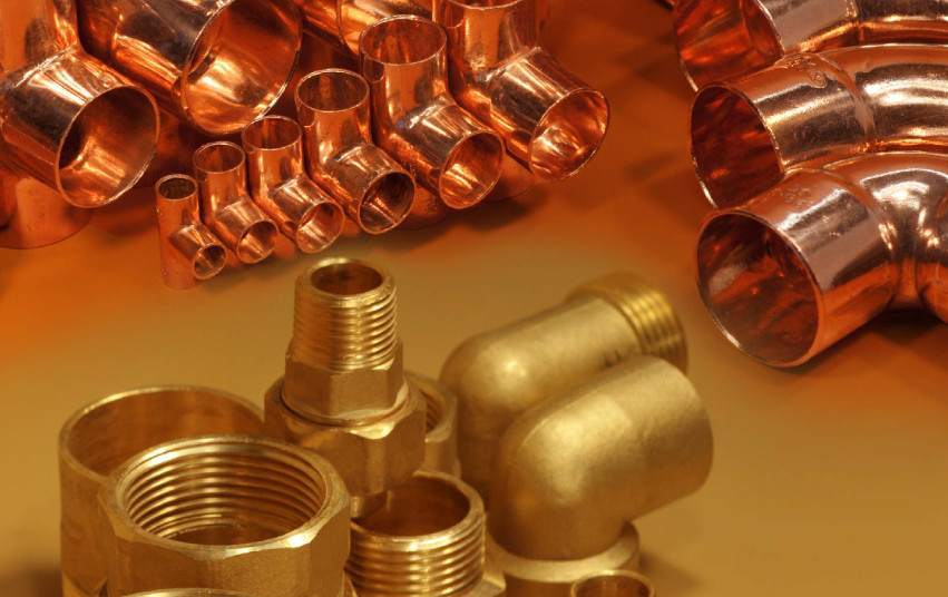 złączki z miedzi oraz mosiądzu