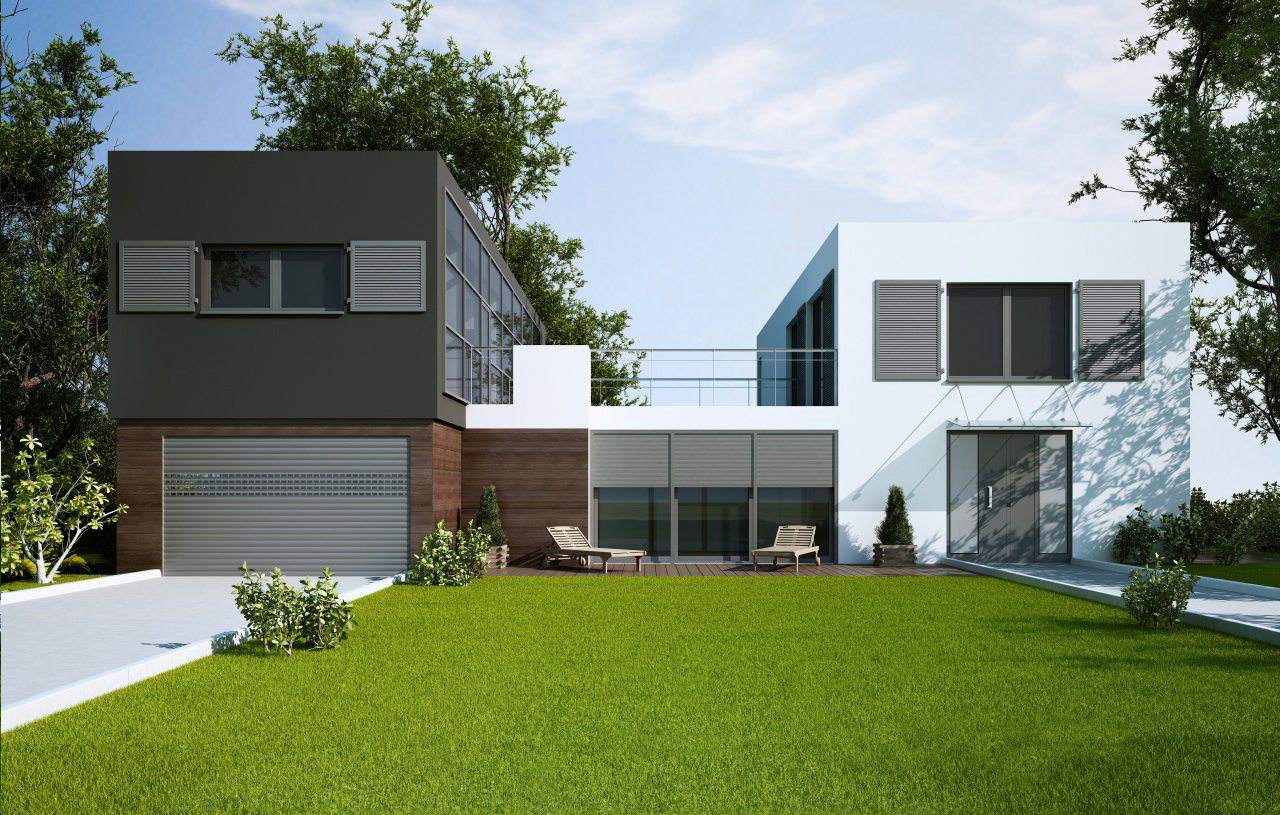 dom i brama garażowa