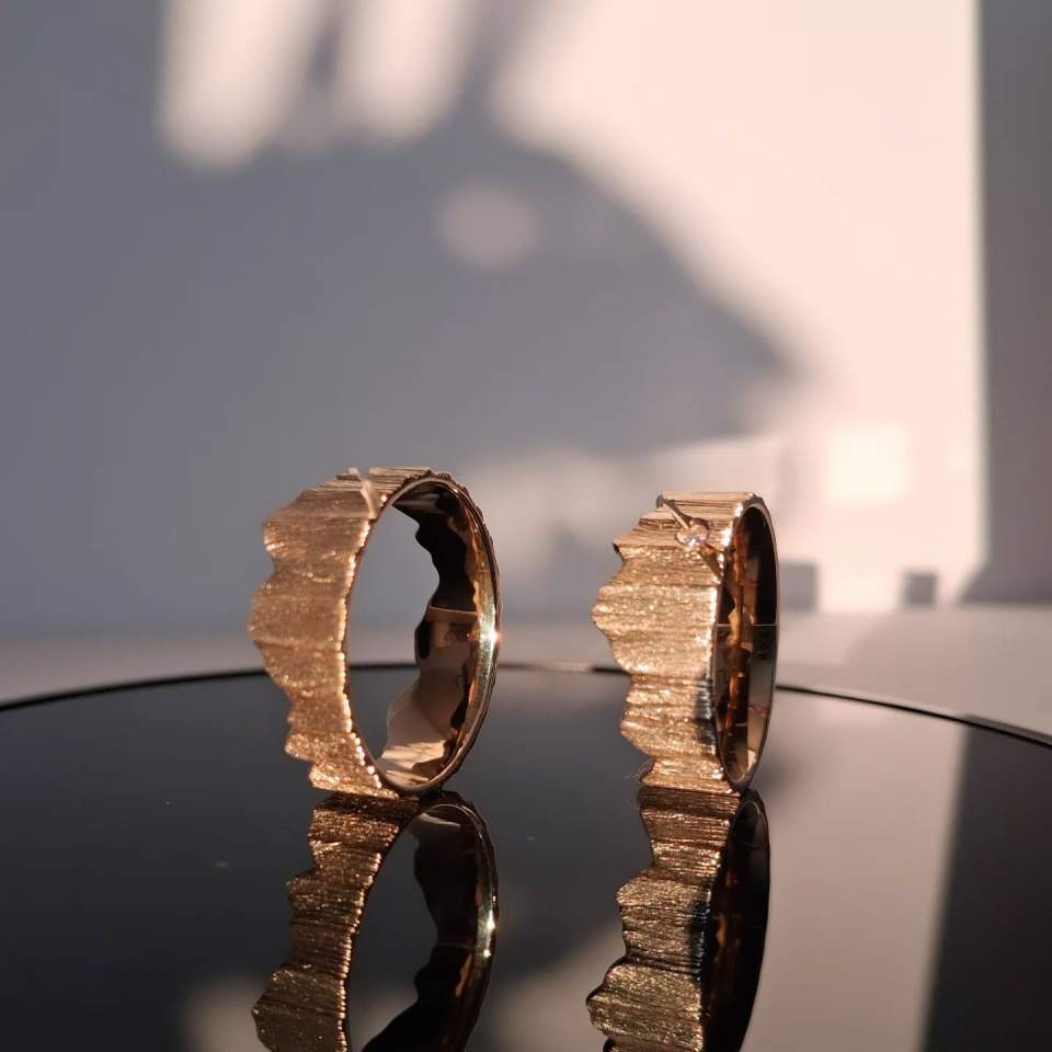 obrączki wedle projektu