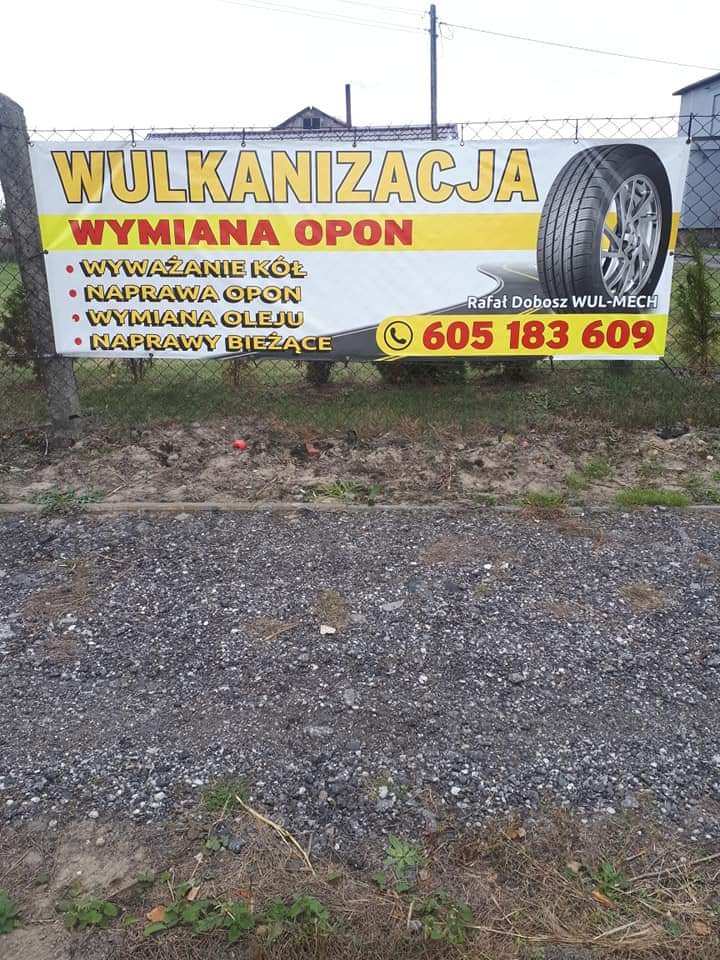 wulkanizator, Wul Mech Rafał Dobosz.Wulkanizacja, pomoc drogowa, mechanika pojazdowa., Okaliniec