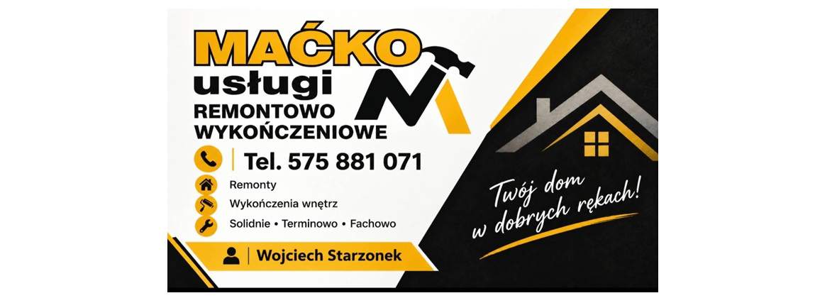 Wojciech Starzonek Maćko Usługi Remontowo-Wykończeniowe, Nowy Targ
