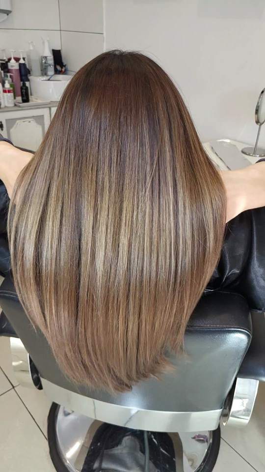 ombre na ciemnych włosach