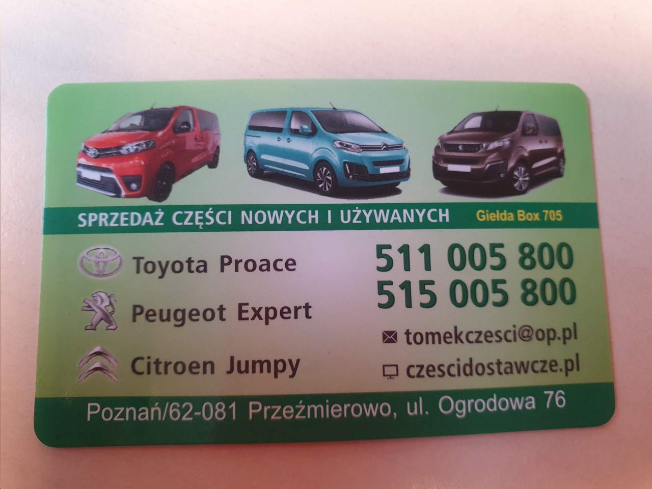 Sprzedaż części samochodowych