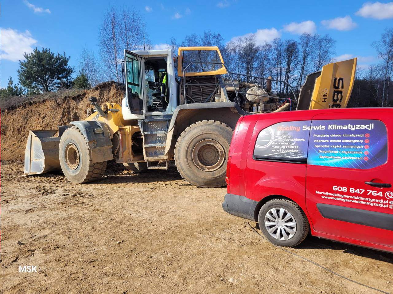 mobilny serwis klimatyzacji w maszynach budowlanych
